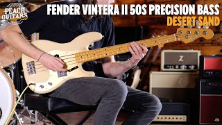 Video thumbnail for Fender Vintera II 50s Precision Bass | Maple - Desert Sand by Peach Guitars