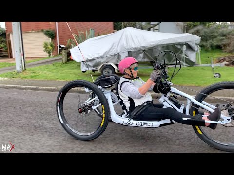 Lasher Sport Mountain Bike Handcycle meet Sue, by MaxAbility.