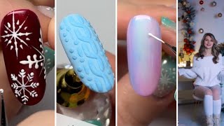 3 Must-Know Winter Nail Designs, Snowflakes, 3D Sweater, And Aurora Frosted Nails by Oliwia Palicka