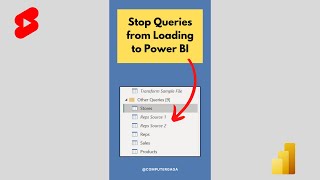 Stop Queries Loading to Power BI | Quick Power BI Tip #shorts