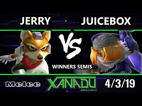 S@X 296 SSBM - Jerry (Fox) Vs. Juicebox (Sheik) - Smash Melee Winners Semis