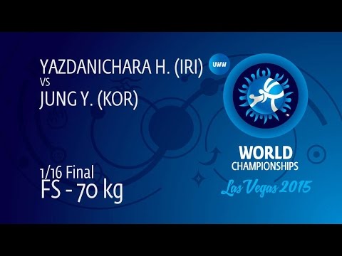 1/16 FS - 70 kg: Hassan YAZDANI (IRI) df. Y. JUNG (KOR) by TF, 16-4