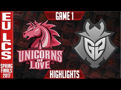 Unicorns of Love vs G2 Highlights Game 1 - EU LCS Spring Finals 2017 UOL vs G2 G1