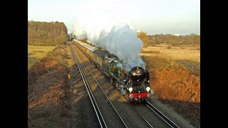 preview picture of video 'Winter Main Line Steam in Sussex and Surrey with 34067 and 35028 08/12/12'