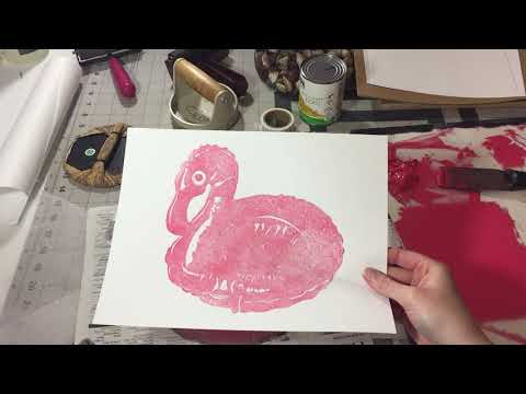 Hand-Printing a Linoleum block (or other relief surface) at home