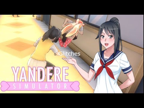 Yandere sim glitches part 2.  osana pushing off roof glitch! #Shorts