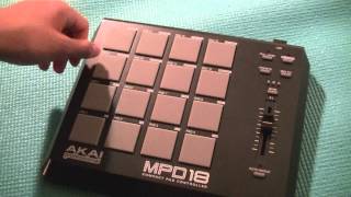 Video thumbnail for Akai MPD18 Compact Pad Controller First Look: by OSReviews