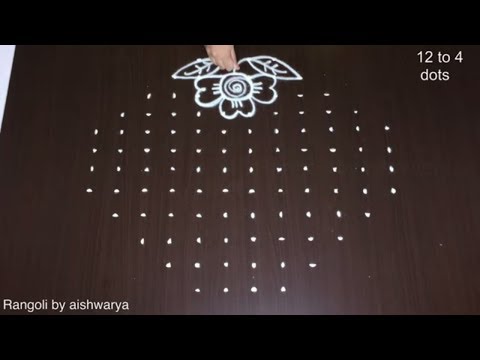 Muggulu Designs With 12×4 Dots