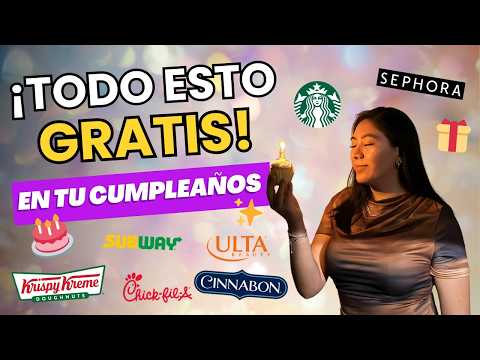 🎉 ¡Regalos GRATIS en tu cumpleaños en USA! | Birthday Freebies 2025 🇺🇸🎁 Las Rodmar