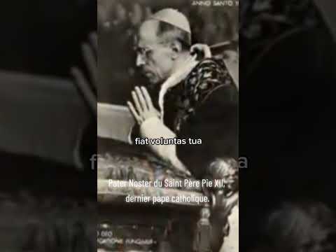 POPE PIUS XII SAYS THE LORD'S PRAYER.