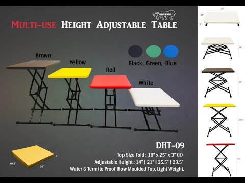 Multi - Use Height Adjustable Table