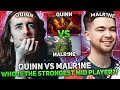 QUINN plays EMBER SPIRIT vs MALR1NE in DOTA 2! | WHO IS THE STRONGEST MID PLAYER?!