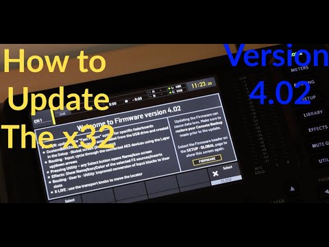 How to update the Behringer x32 (4.02 Update)