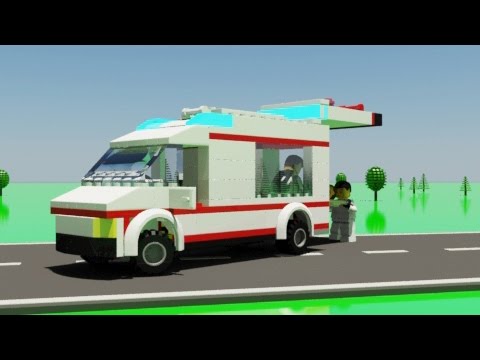 LEGO City Ambulance in Action! For children, Kids. Construction of an Ambulance.