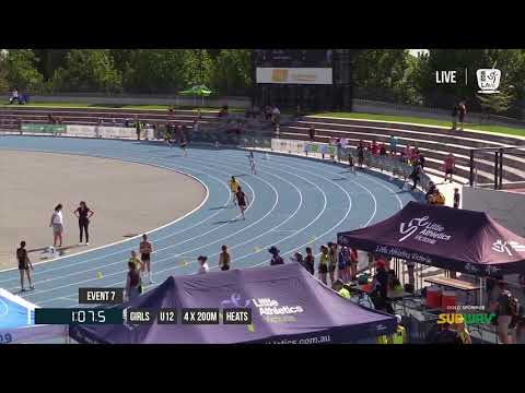 GIRLS U12 4X200M HEAT 1 - 2017 SUBWAY STATE RELAY CHAMPIONSHIPS // LAVicTV