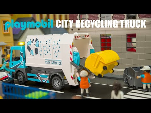 PLAYMOBIL City Recycling Truck Müllabfuhr Camion poubelle Camión de Basura 🗑️♻️ 70885 build & play