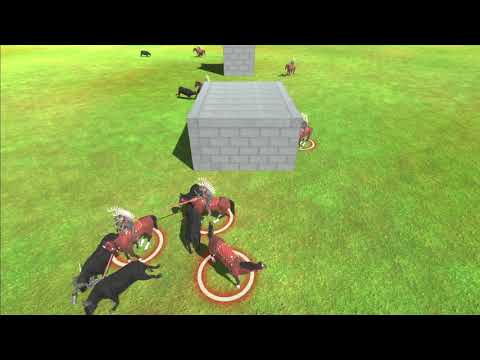 8 Cape Buffalo in night vs all units - Animal Revolt Battle Simulator