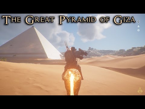 Assassin's Creed  Origins- Climbing the Pyramid of Giza and Sliding Down