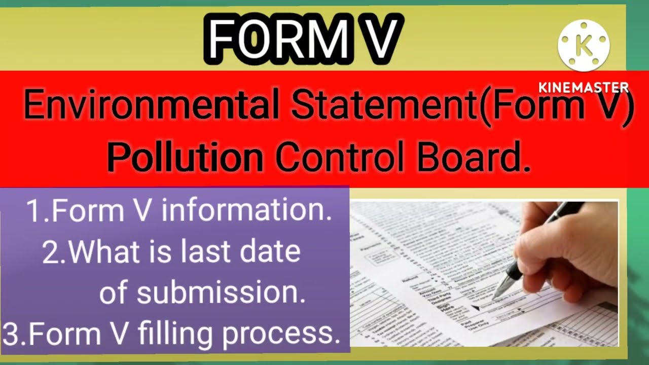 #Environmental statement#Form -V #Form 5 annual return submission to pollution control board.|