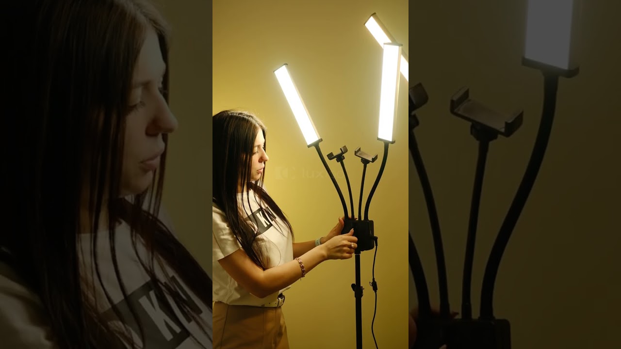 Постійне студійне відео світло LED лампа 45W зі штативом 2.1 метр для зйомок фото, відео