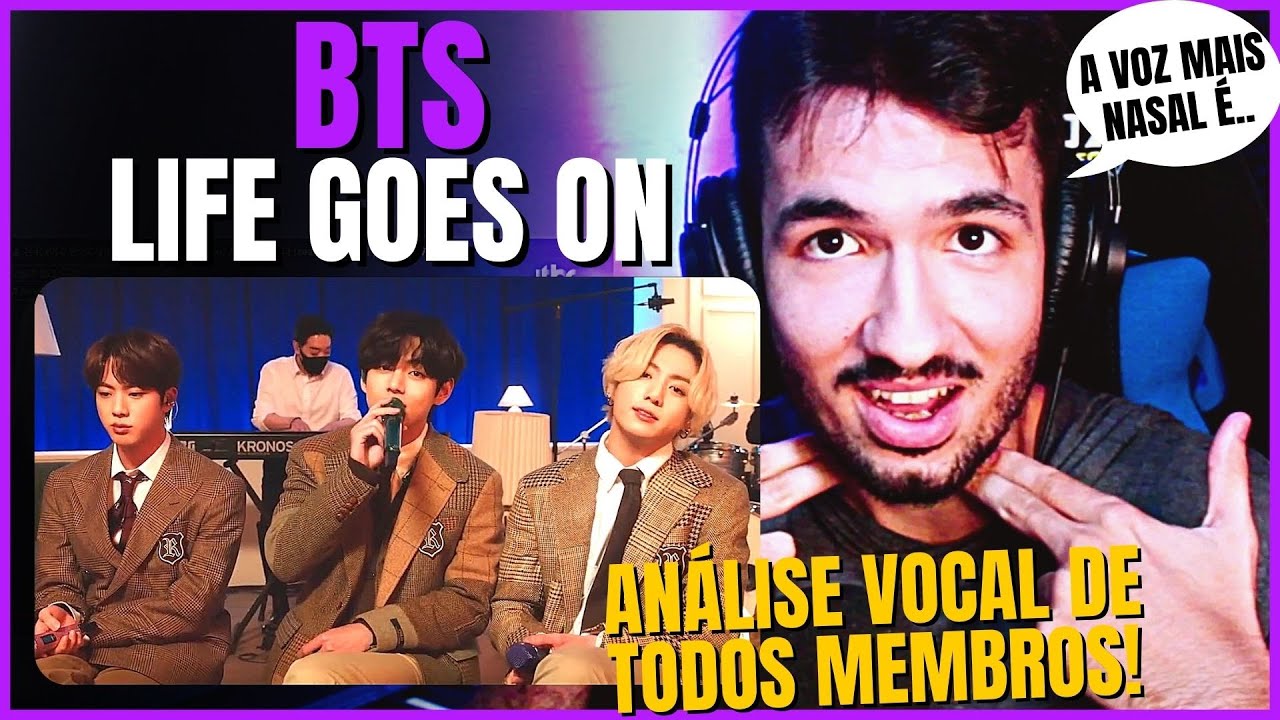 BTS, LIFE GOES ON! CANTAR COM MAIS OU MENOS ESPAÇO? (PROF DE CANTO)