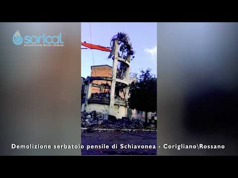 Demolito il serbatoio pensile di Schiavonea.