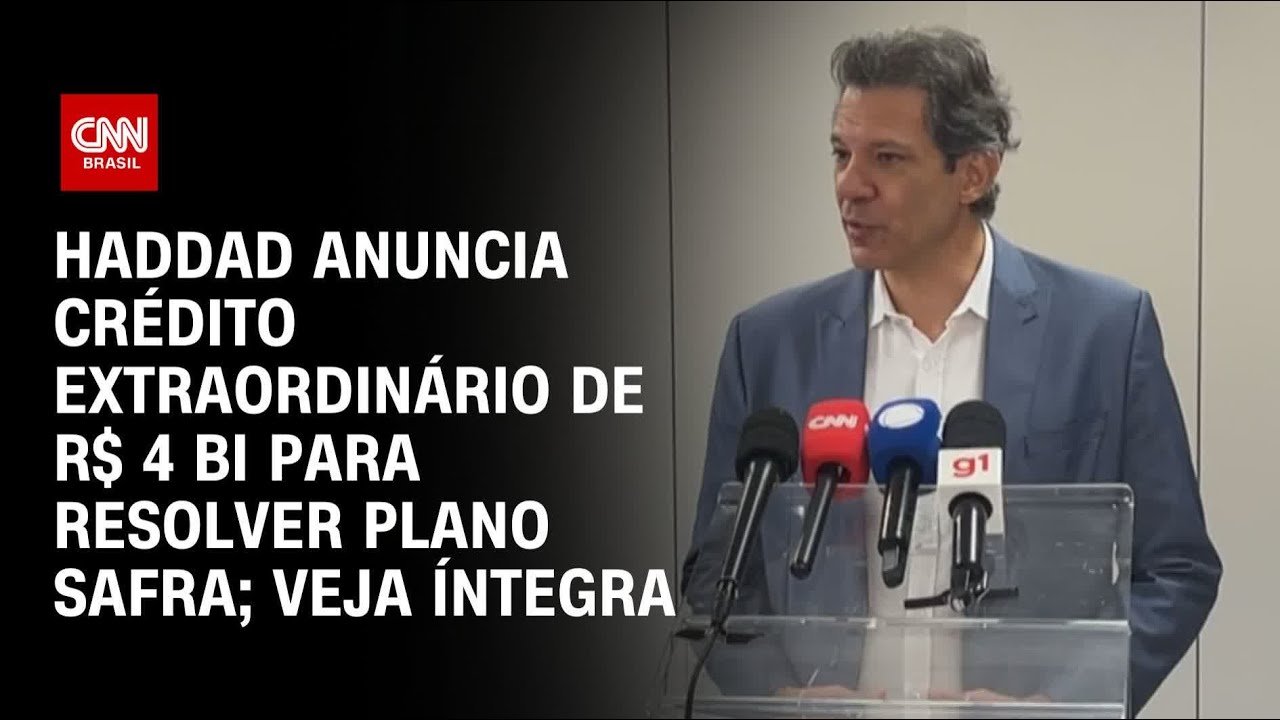 Haddad anuncia crédito extraordinário de R$ 4 bi para resolver Plano Safra; Veja íntegra | CNN 360°