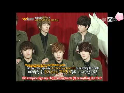 [INSPIRITSUBS] 111212 MNET Wide - Infinite Concert Poster Shooting Cut