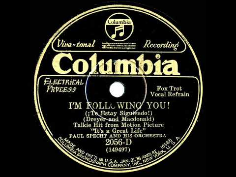 1929 Paul Specht - I’m Following You (trio vocal)