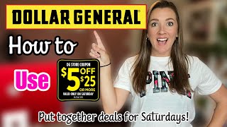 How to Coupon at Dollar General for BEGINNERS!| Using the Saturday $5/$25 Digital Coupon!