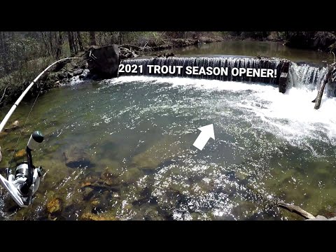 CREEK FISHING my Favorite Spot with Trout Magnets & Floats!