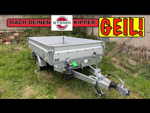 The coolest conversion for a Stema tipper! Trailer with cordless screwdriver tipping deluxe!