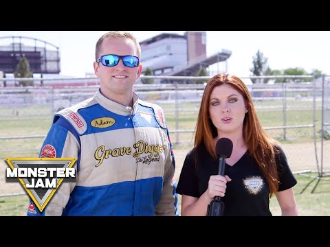 Grave Digger The Legend driver Adam Anderson at Monster Jam World Finals XVI | Monster Jam