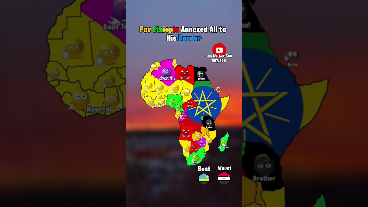 Pov Ethiopia Annexed All to His Border #geography #map #maps #mapping #africa #ethiopia