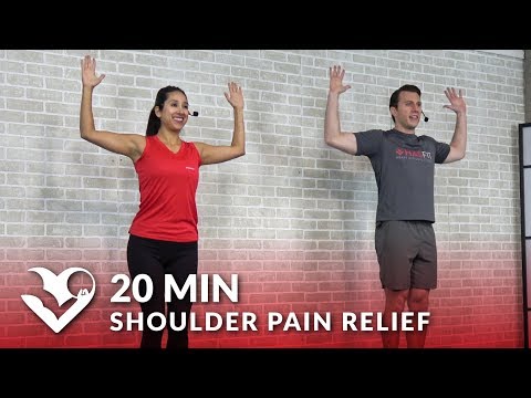 20 Min Shoulder Pain Relief Exercises & Stretches - Shoulder Stretching & Strengthening Exercises