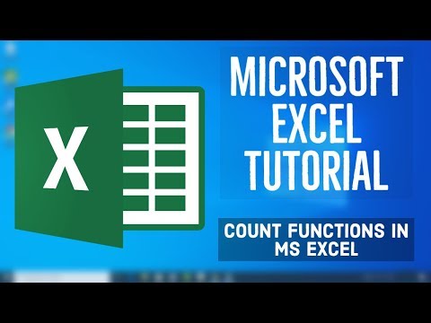 Microsoft Excel Tutorial Count Functions in MS Excel