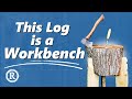 Make a portable chopping-block workbench.
