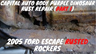 Capital Autobody Purple Dinosaur rust repair (Part I) by Folleh Shar Tamba