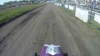 preview picture of video 'Ardmore Extreme 2013 Lawnmower Races Helmet Cam Saturday Stock Heat 1'