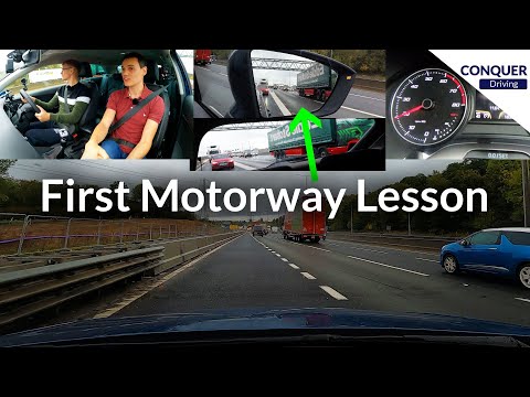 Learner Driver's First Motorway Lesson - How does he do?