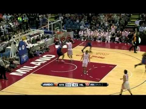 Anthony Randolph OFF THE GLASS DUNK New York Knicks vs.Armani Jeans Milano