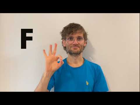 アルファベット（指文字）F