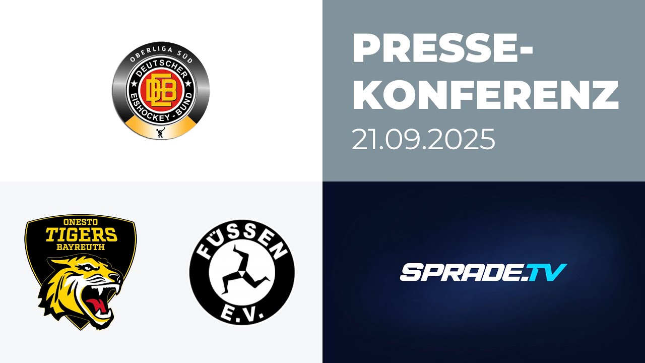 21.09.2025 - Pressekonferenz - onesto Tigers Bayreuth vs. EV Füssen