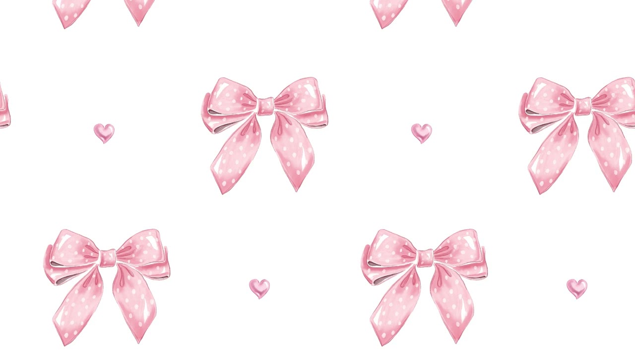💖 Pink Bow TV Wallpaper | 1 Hour Loop | Soft Girl Aesthetic Screen Ambience (No Music)