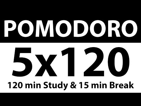 Pomodoro Technique | 5 x 120 min | 120 min Study & 15 min Break | Study Timer | No Ads | No Music