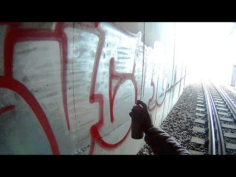 GRAFFITI - Throw Up Bombing - Train Route - Raw Footage - GoPro Action - SUCUK