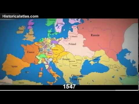 Time lapse of Europe's changing borders since 1100AD