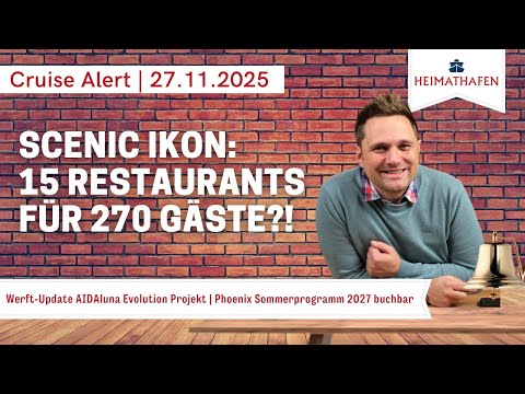Alex' Cruise Alert | Scenic Ikon: 15 restaurants for 270 guests?!