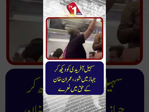 طیارے میں سہیل آفریدی کے حق میں نعرے | عمران خان کی حمایت میں نعرے