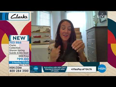 Clarks Collection Sharon Spring Suede Ankle Boot